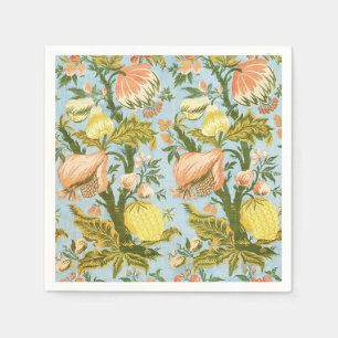 Classic Baroque Floral Fruit Damask Textile Napkins