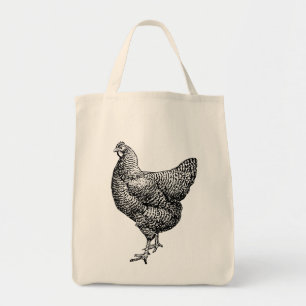 Classic Barred Plymouth Rock Chicken Hen Tote Bag