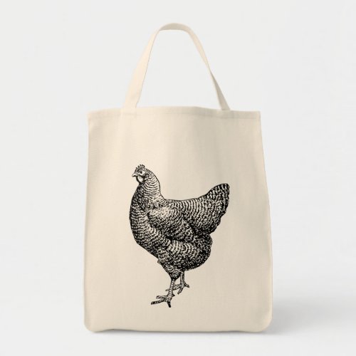 Classic Barred Plymouth Rock Chicken Hen Tote Bag