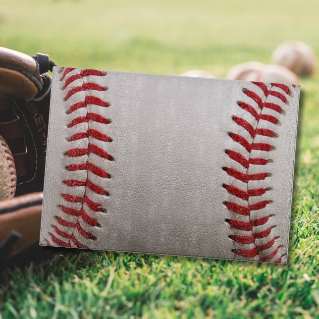 Classic Baseball and Softball Red Stitching Cutting Board (Creator Uploaded)