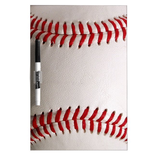 Classic Baseball and Softball Red Stitching Dry-Erase Board (Front)