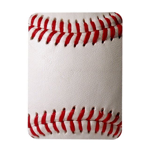 Classic Baseball and Softball Red Stitching Magnet (Vertical)