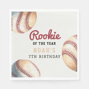 Classic Baseball Birthday Party Napkins