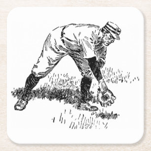 Classic Baseball Coaster Set