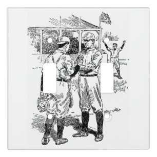 Classic Baseball Double Switch Plate