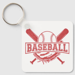 Classic Baseball Emblem Keychain
