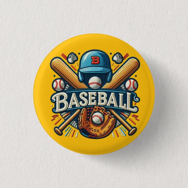 Classic Baseball Essentials / Stylish Retro Legend Button (Front)
