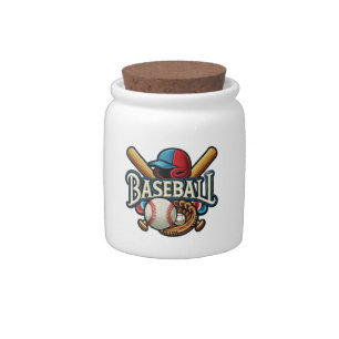 Classic Baseball Essentials / Stylish Retro Legend Candy Jar