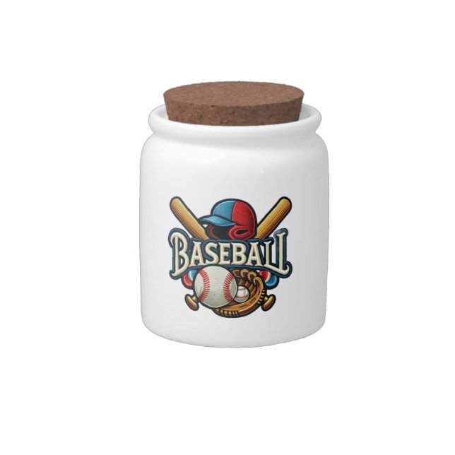 Classic Baseball Essentials / Stylish Retro Legend Candy Jar (Right)