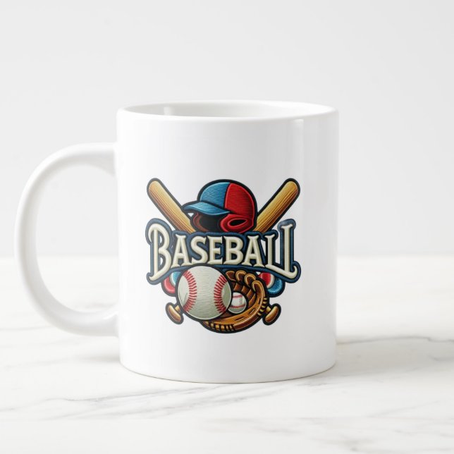 Classic Baseball Essentials / Stylish Retro Legend Giant Coffee Mug (Left)