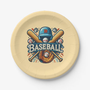 Classic Baseball Essentials / Stylish Retro Legend Paper Plates