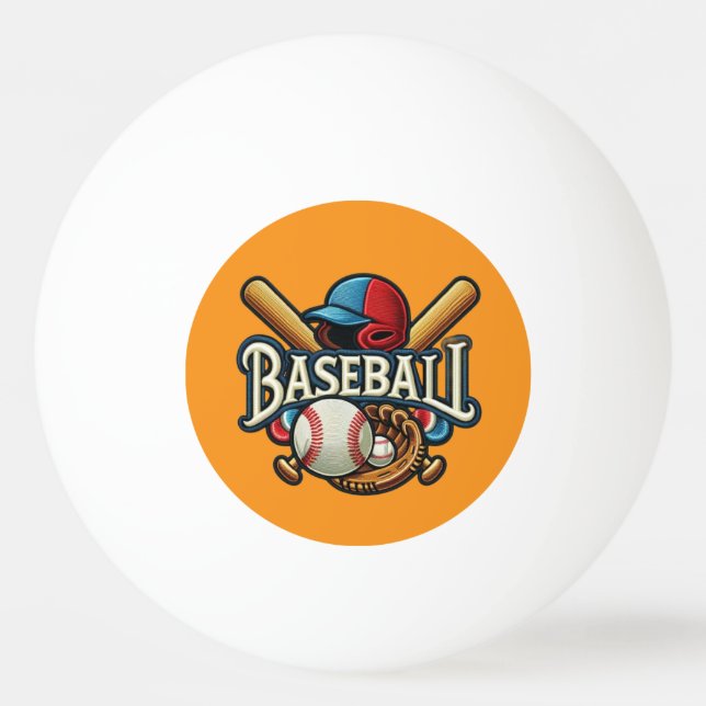 Classic Baseball Essentials / Stylish Retro Legend Ping Pong Ball (Front)