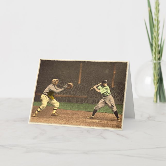 Classic Baseball Greetings Card (Front)