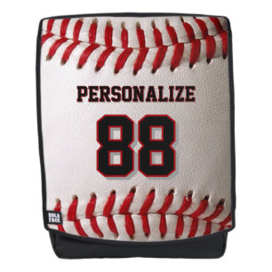 Classic Baseball Stitch Custom Name and Number Backpack