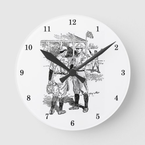 Classic Baseball Wall Clock