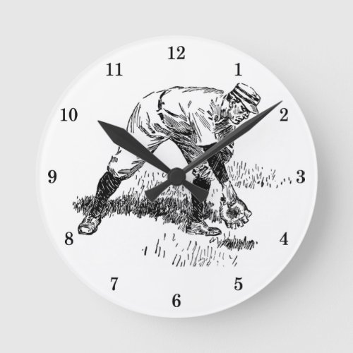 Classic Baseball Wall Clock