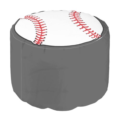 Classic Baseball with Red Stitches Pouf