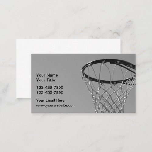 Classic Basketball Coach Business Cards
