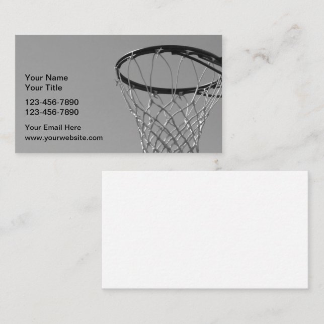 Classic Basketball Coach Business Cards (Front/Back)