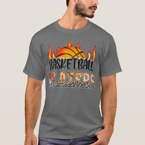 Classic Basketball Design Blazers Personalized Pro T_Shirt