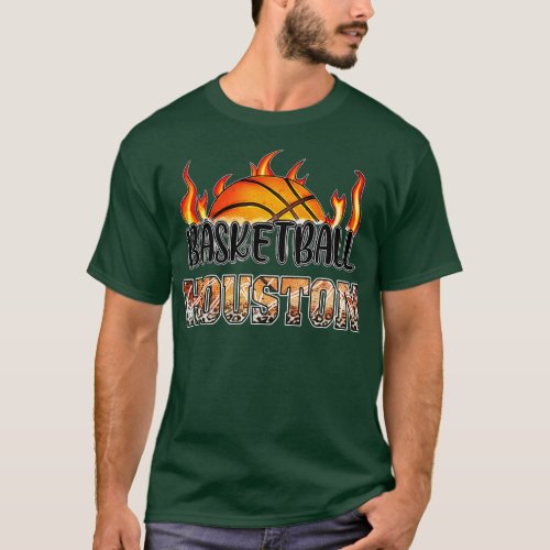 Classic Basketball Design Houston Personalized Pro T_Shirt