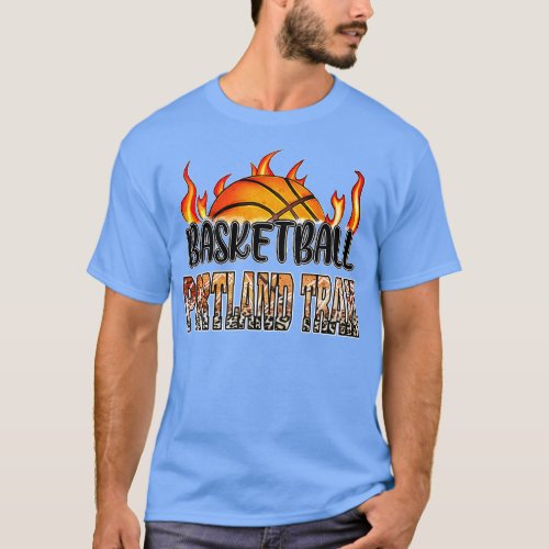 Classic Basketball Design Portland Trail Personali T_Shirt