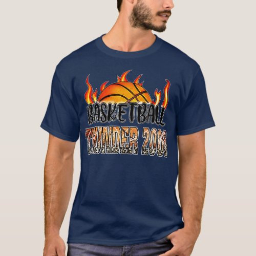Classic Basketball Design Thunder Personalized Pro T_Shirt