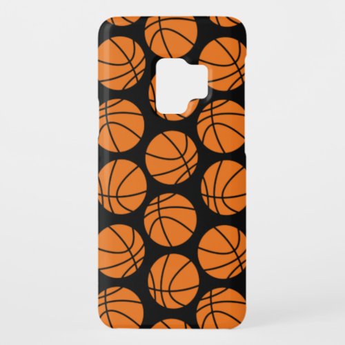 Classic Basketball Pattern on Black Case_Mate Samsung Galaxy S9 Case