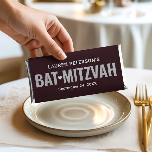 Classic Bat Mitzvah Chocolate Hershey Bar Favors