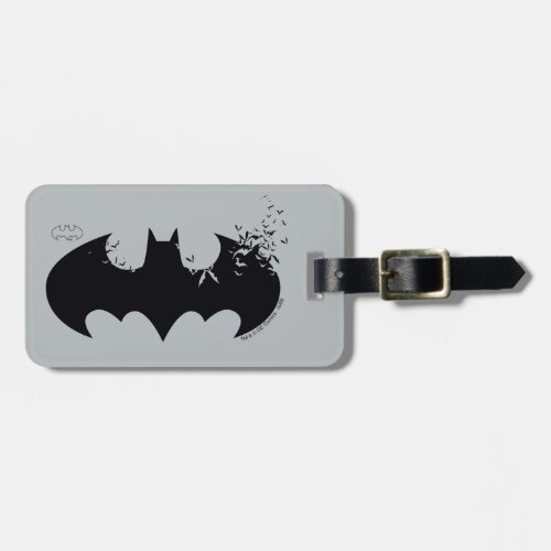 Classic Batman Logo Dissolving Into Bats Luggage Tag