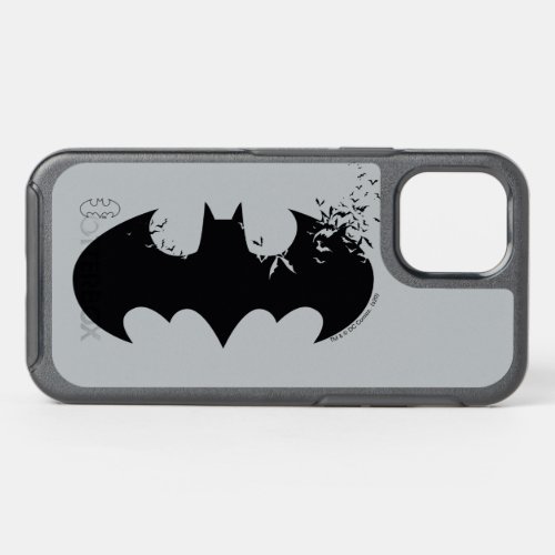 Classic Batman Logo Dissolving Into Bats OtterBox Symmetry iPhone 12 Case
