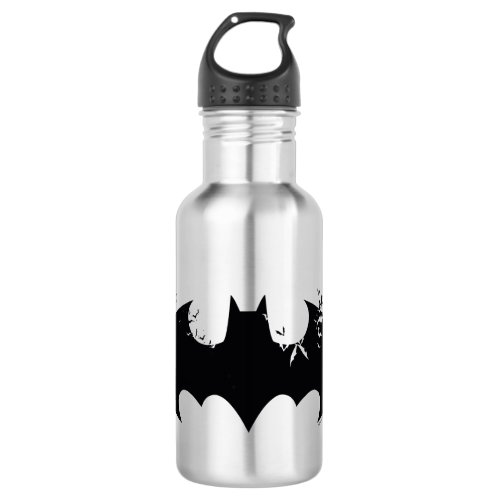 Classic Batman Logo Dissolving Into Bats Stainless Steel Water Bottle