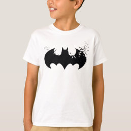 Classic Batman Logo Dissolving Into Bats T-Shirt