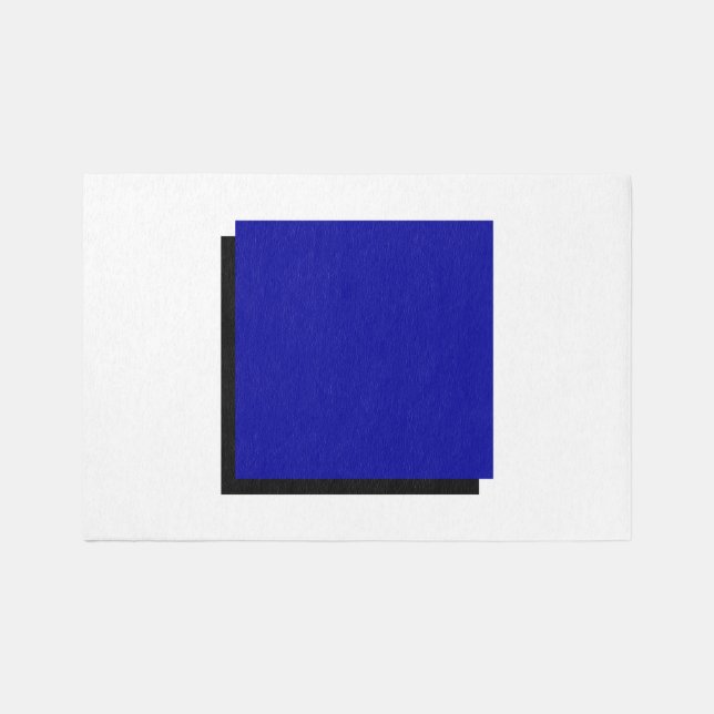 Classic Bauhaus Design Blue Square Rug (Front)