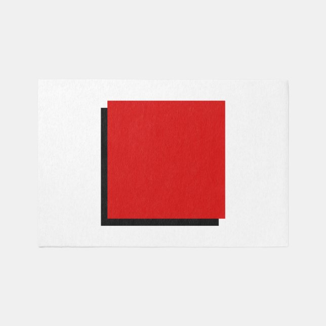Classic Bauhaus Design Red Square Rug (Front)