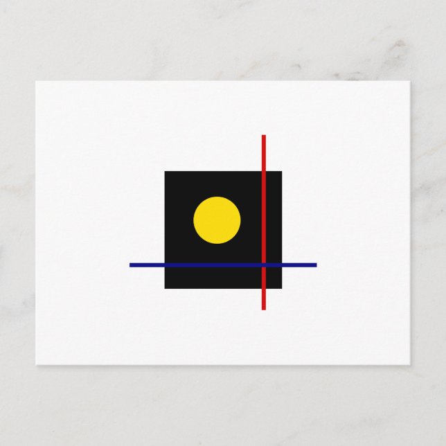 Classic Bauhaus Geometric Art Composition Postcard (Front)