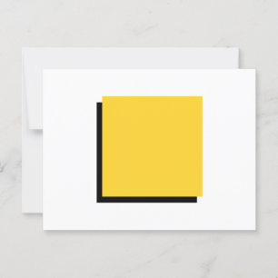 Classic Bauhaus Geometric Art Yellow Square Postcard