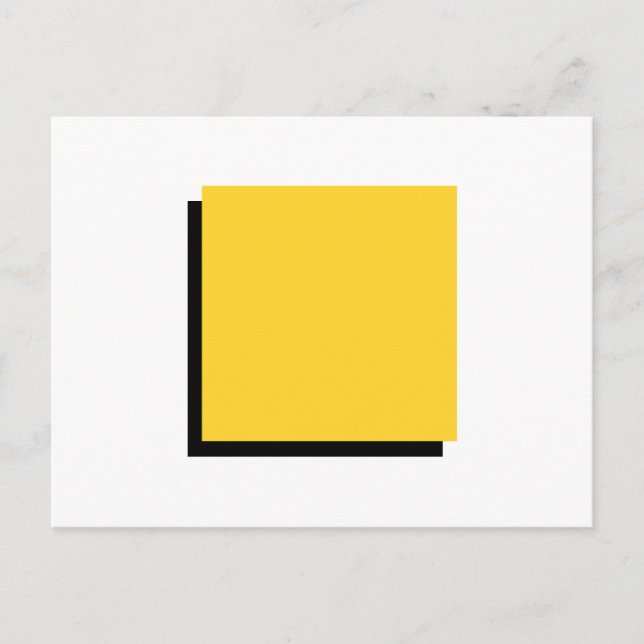 Classic Bauhaus Geometric Art Yellow Square Postcard