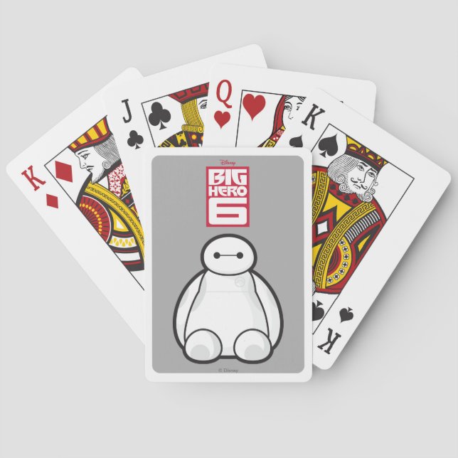 Classic Baymax Sitting Graphic Poker Cards (Back)