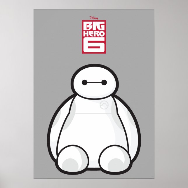 Classic Baymax Sitting Graphic Poster (Front)