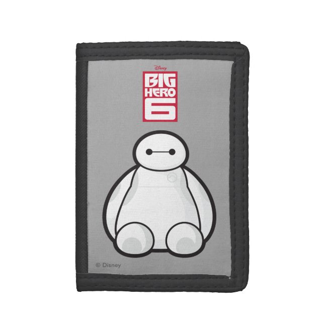 Classic Baymax Sitting Graphic Trifold Wallet (Front Vertical)