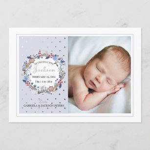 Personalised Birth Announcement Nautical Word Art