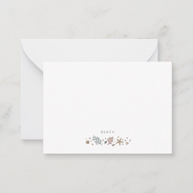 Classic Beach Personalized 5x7 Stationery Note Card (Front)