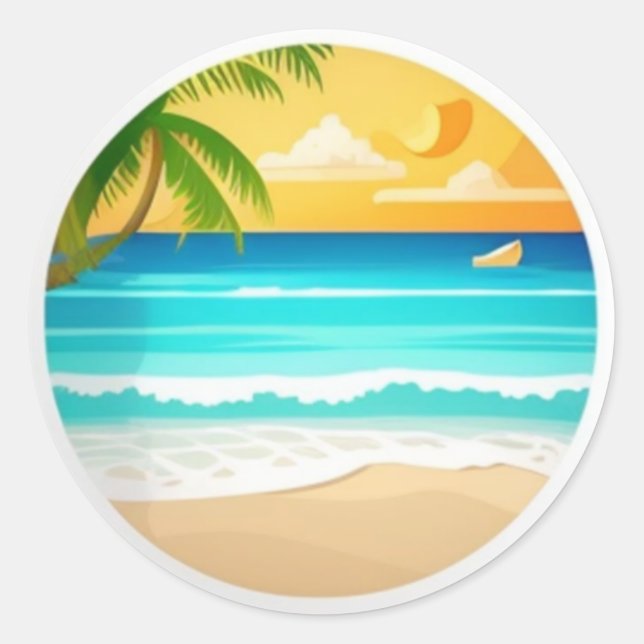 classic beach sticker (Front)