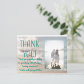 Classic Beach Wedding Thank You Postcard | Zazzle