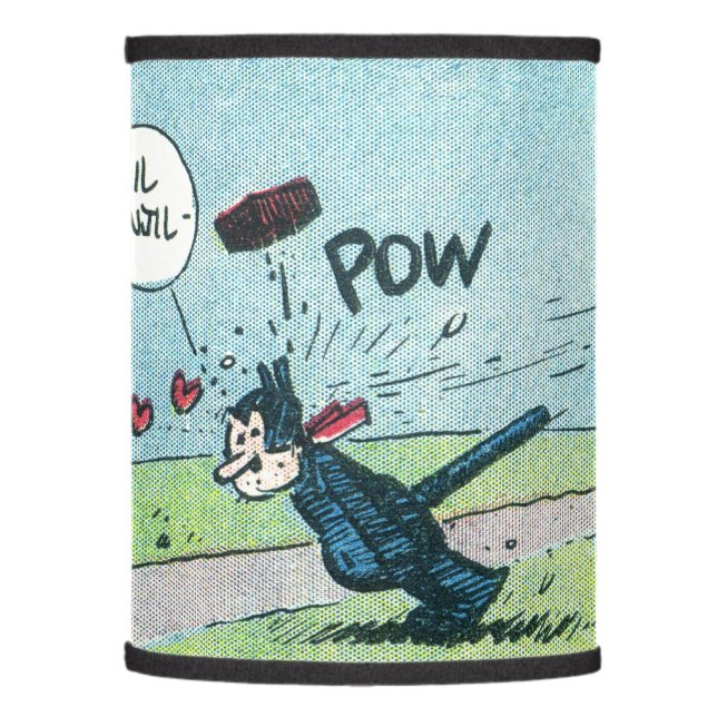 Classic "Beaned by a Brick" Wraparound Lampshade (Left)