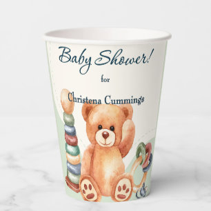 Classic Bear Baby Shower Paper Cups