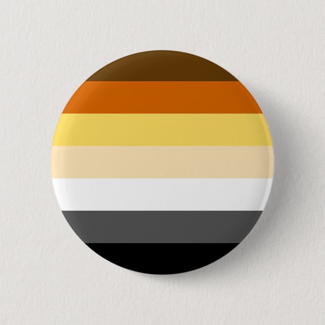 Classic Bear Pride Flag Button (Front)