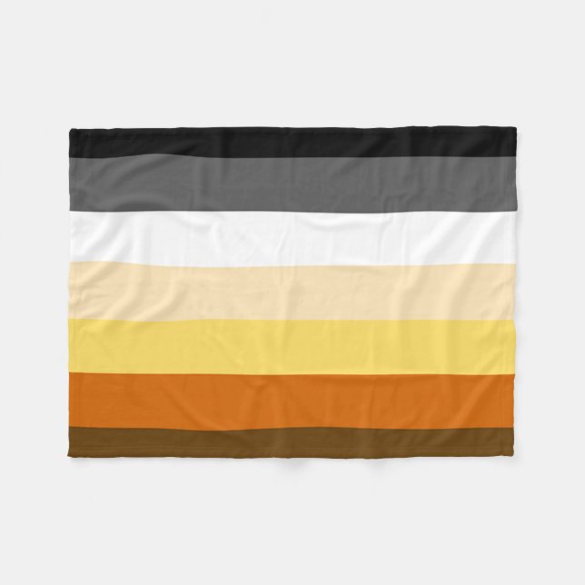 Classic Bear Pride Flag Fleece Blanket (Front (Horizontal))