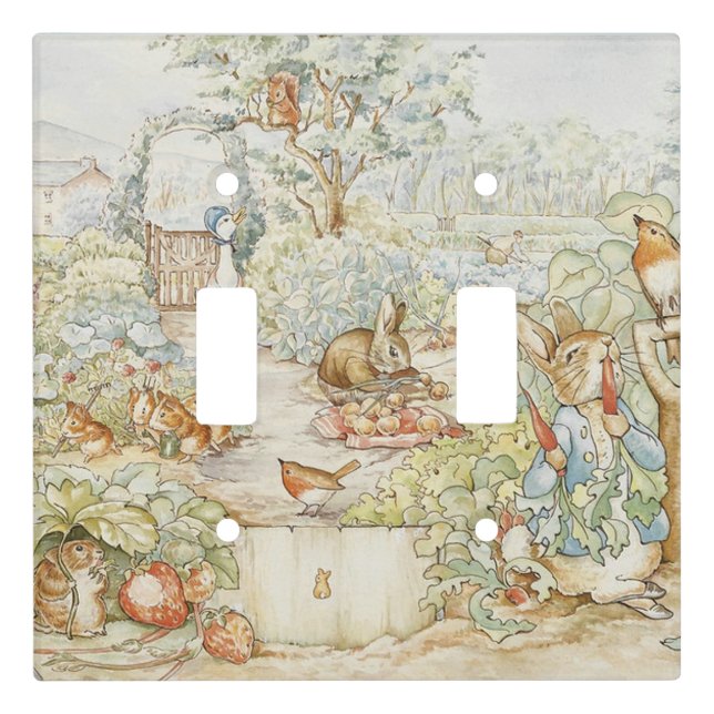 Classic Beatrix Potter Peter and Friends Light Switch Cover (Front)